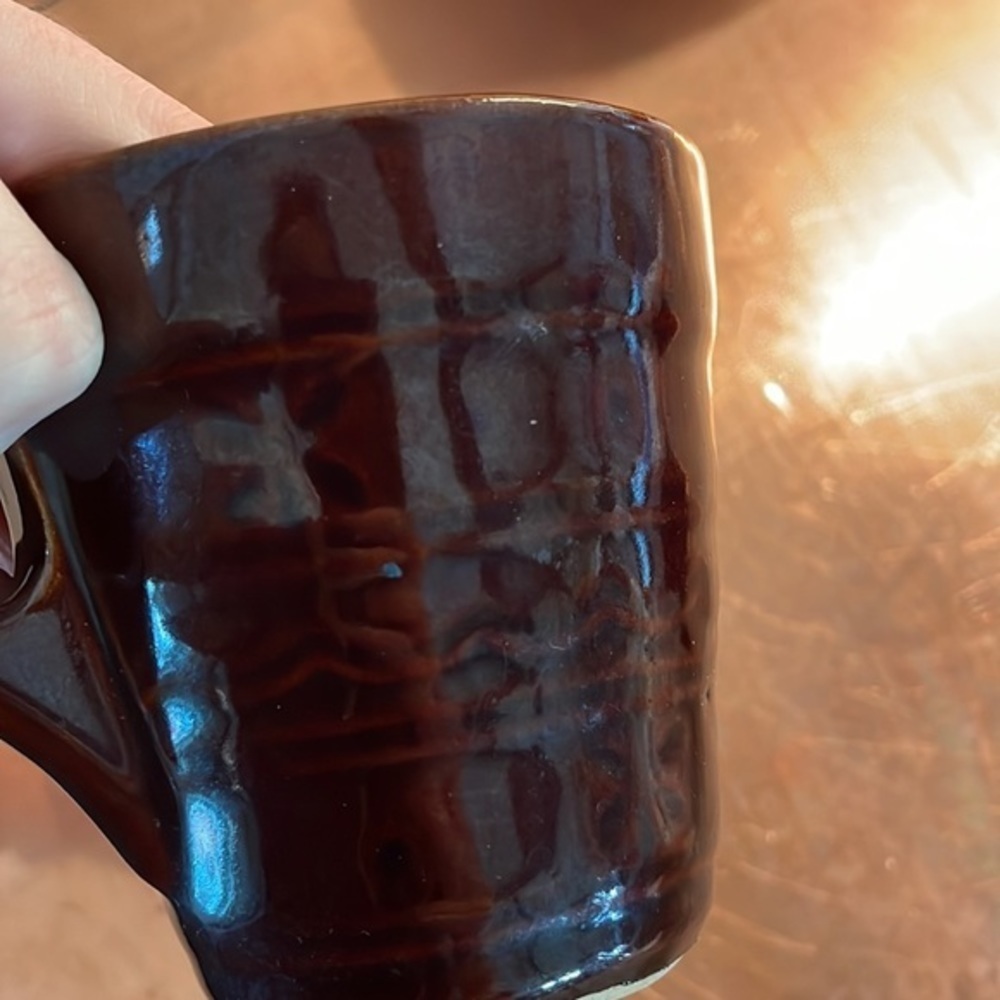 COPY - Vintage Mar-Crest Stoneware USA brown Stoneware tea cup Daisy and D… - Picture 4 of 5